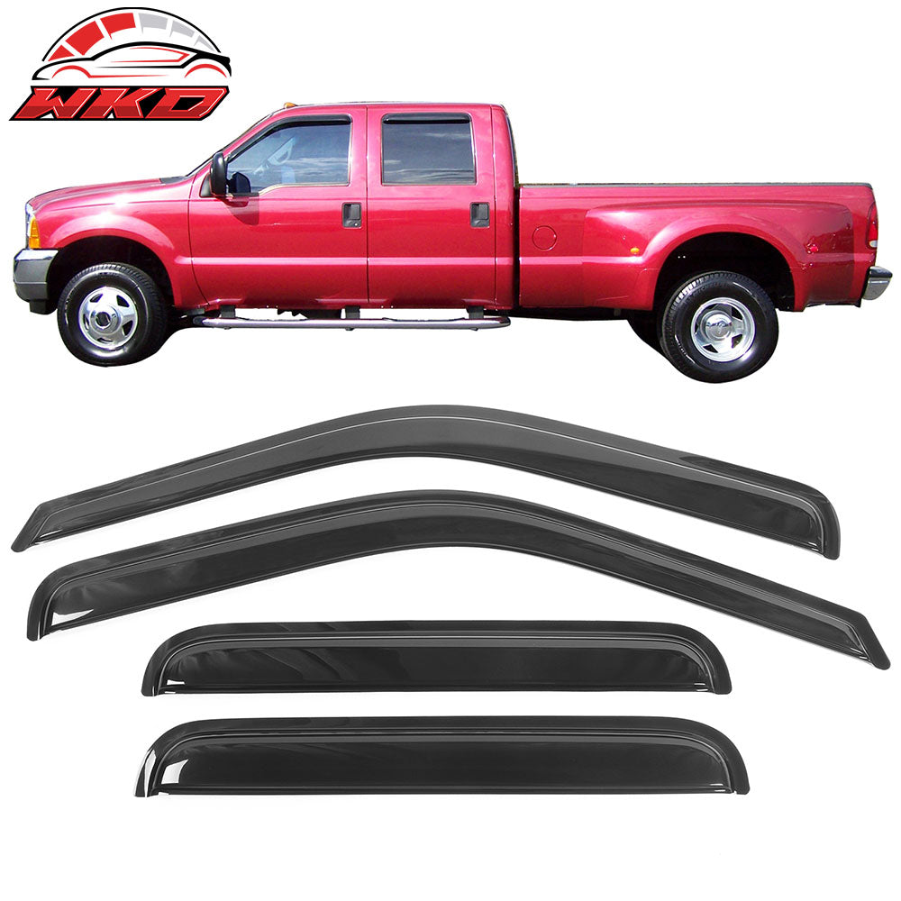 Wholesale 1999-2016 Ford F250-F550 Super Duty Crew Cab Tape On Window Visors - Bulk Orders & Dealer Pricing Available