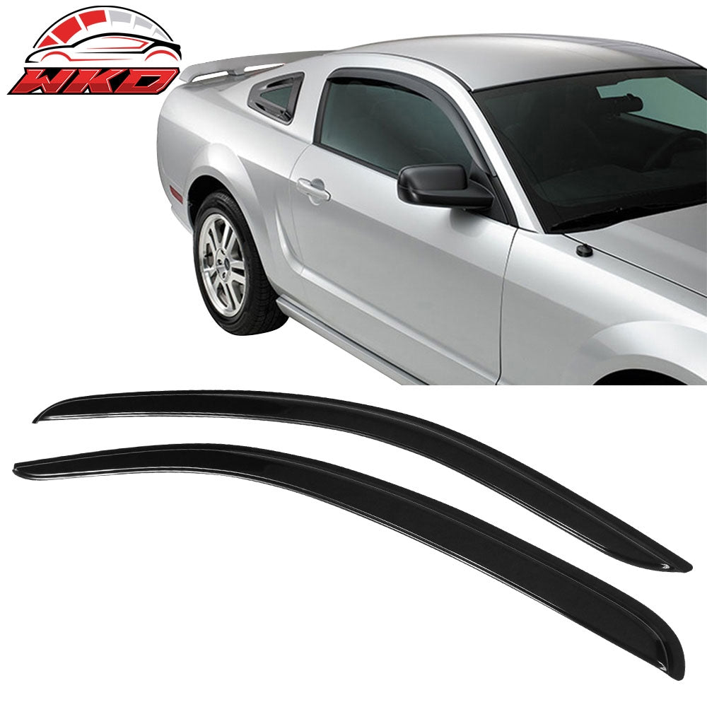 Fits 05-09 Ford Mustang Window Visors Acrylic Sun Guard Rain Deflector 2Pc Set