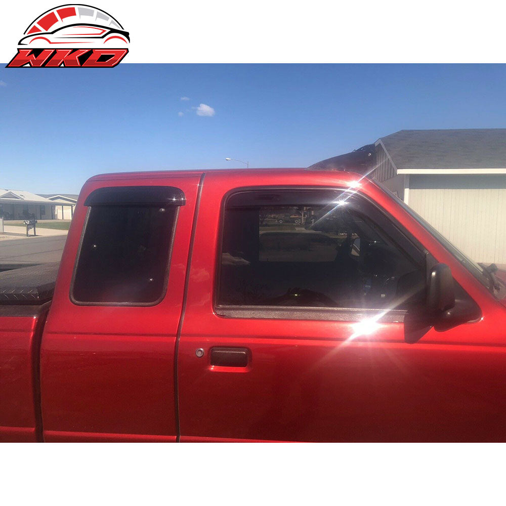 Fits 99-11 Ranger 99-00 Mazda B2500 In Channel 4PC Window Visors Vent Rain Guard