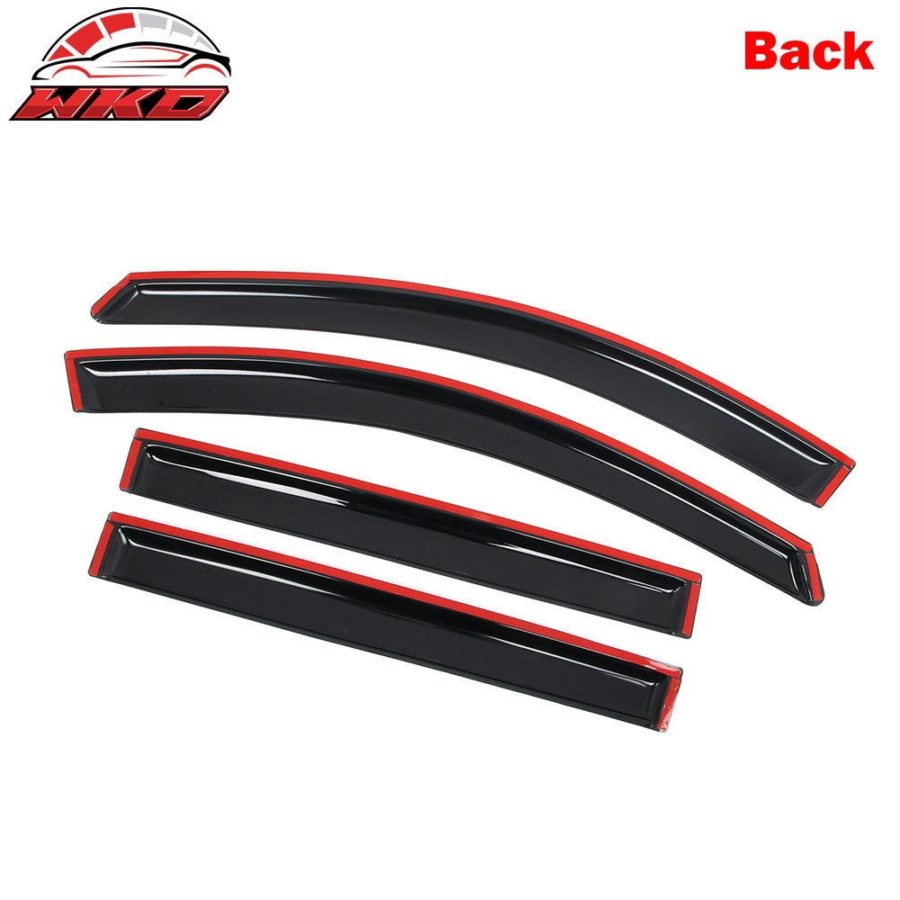 Fits 18-24 GMC Terrain Tape on Window Visors Vent Rain Sun Wind Guards Deflector