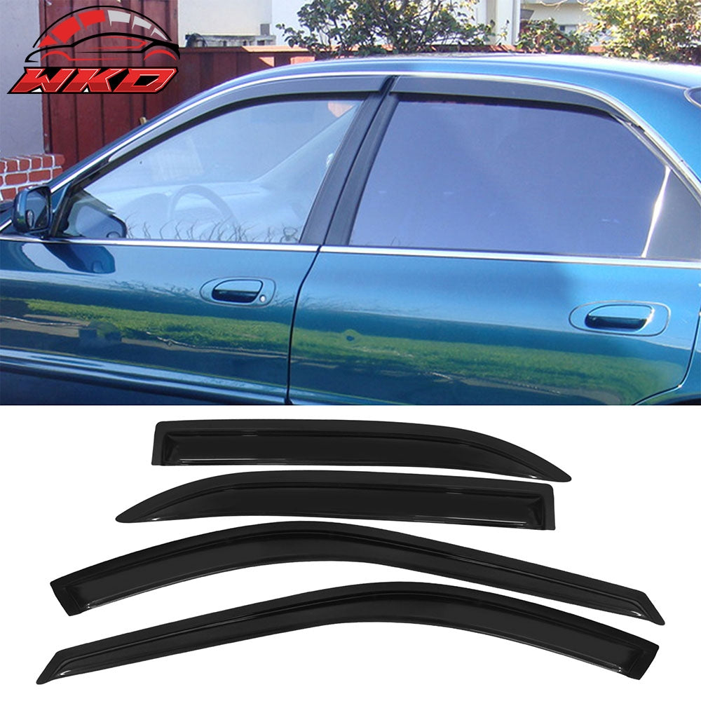 Fits 94-97 Honda Accord Sedan Window Visors Acrylic Sun Vent Rain Shade 4Pc Set