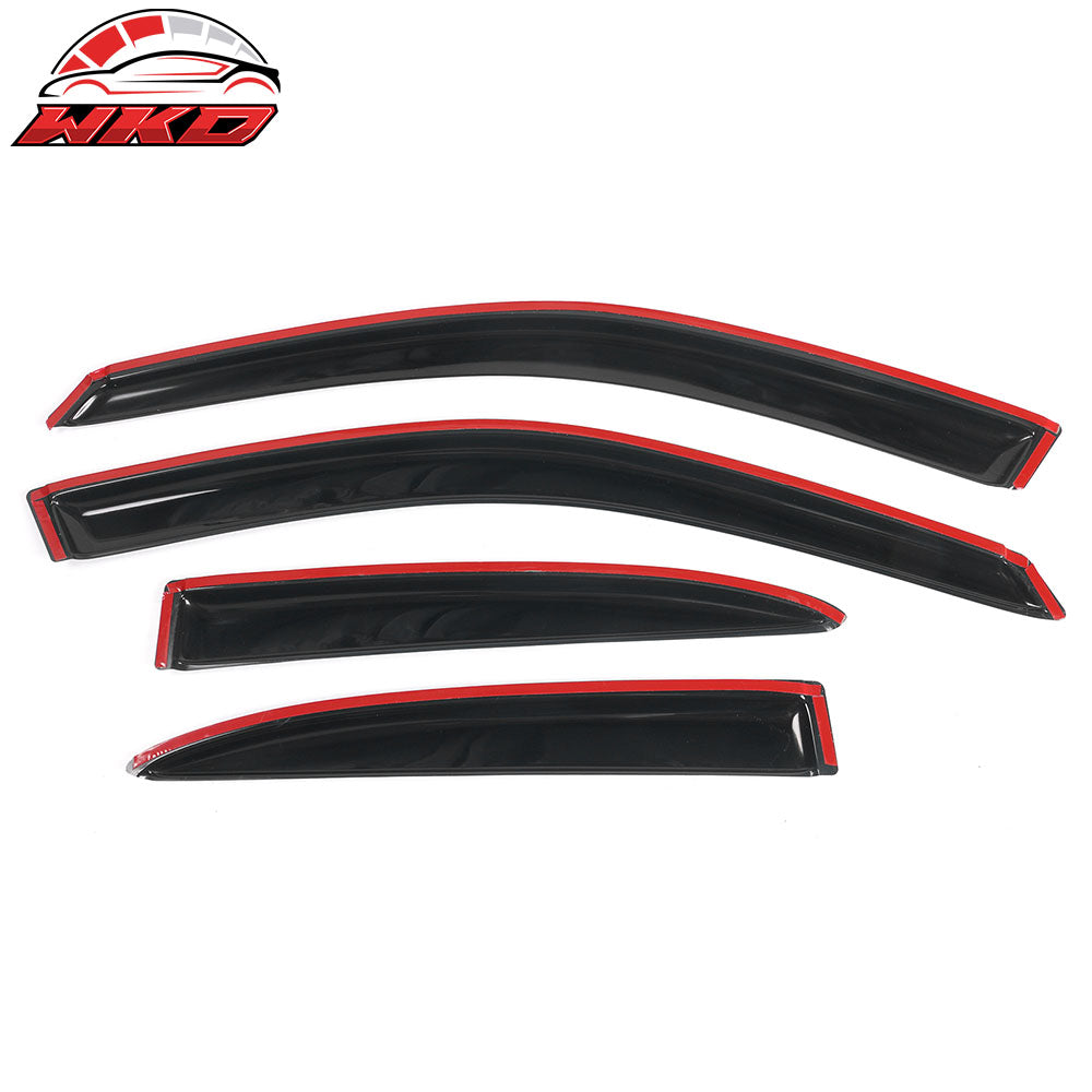 Fits 01-05 Honda Civic Sedan Window Visor Rain Guard Sun Shade Vent Acrylic 4Pcs
