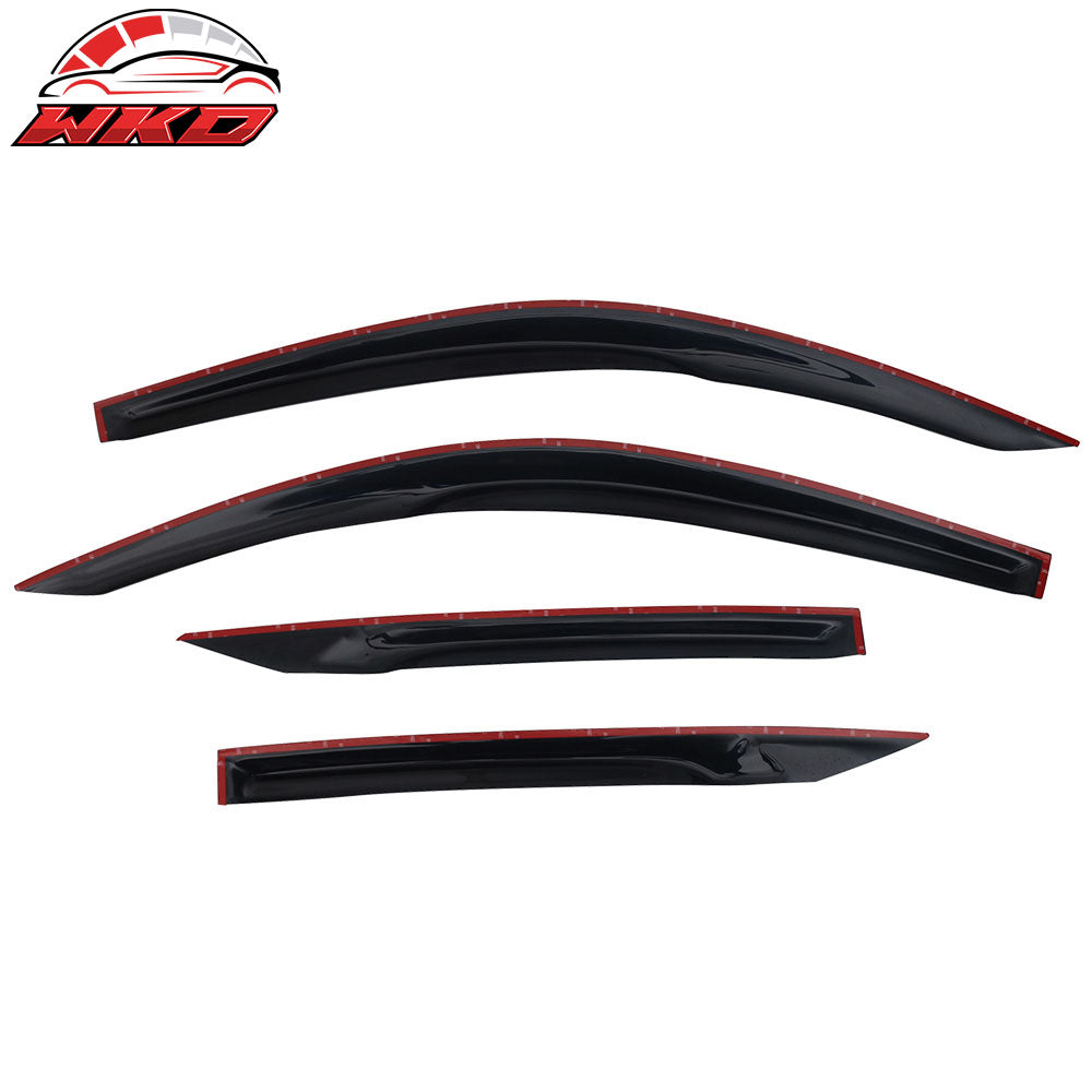 Fits 16-20 Honda Civic Coupe Mugen Style Window Visors Rain Deflectors Tape-On