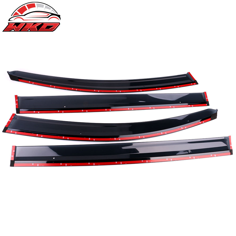 Fits 11-17 Honda Odyssey Polycarbonate Window Visors Shade W/ Chrome Trim 4PCS