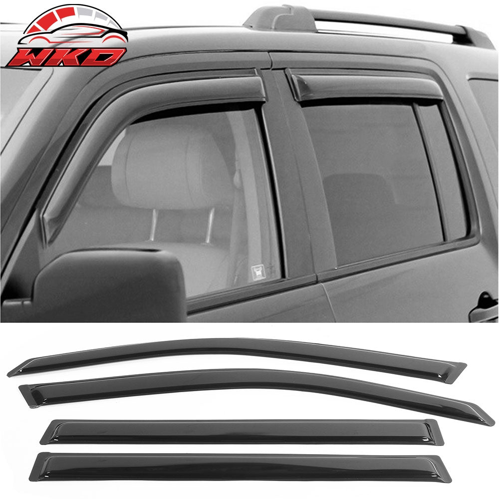 Fits 03-08 Honda Pilot Window Visors Acrylic Windshield Sun Shade Smoke 4PCS