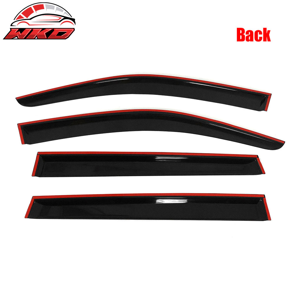 Fits 16-22 Honda Pilot Acrylic Slim Window Visors Rain Guard Vent Sun Shade 4PCS