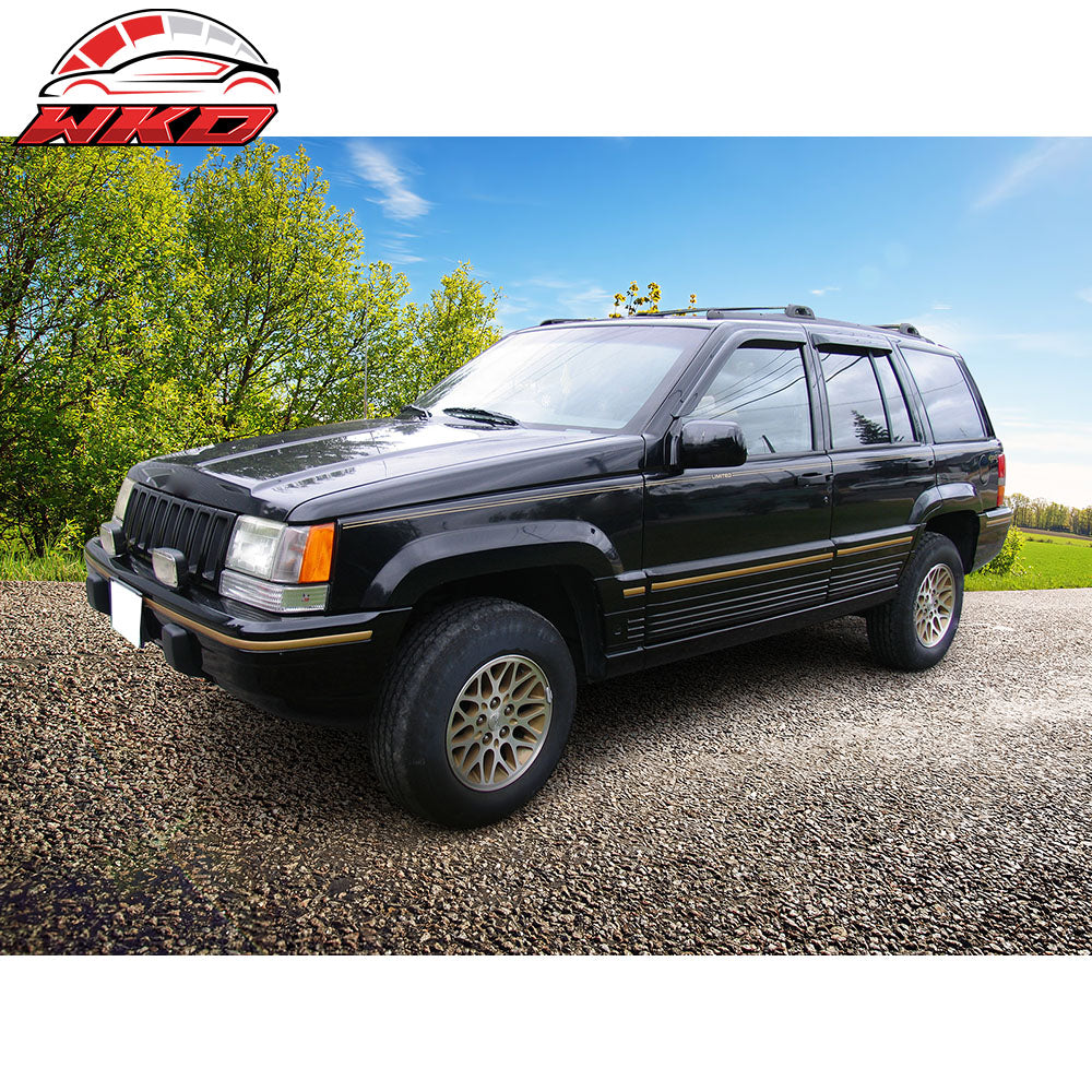 Fits 93-98 Jeep Grand Cherokee Acrylic 4PCS Window Visors Vent Rain Guard