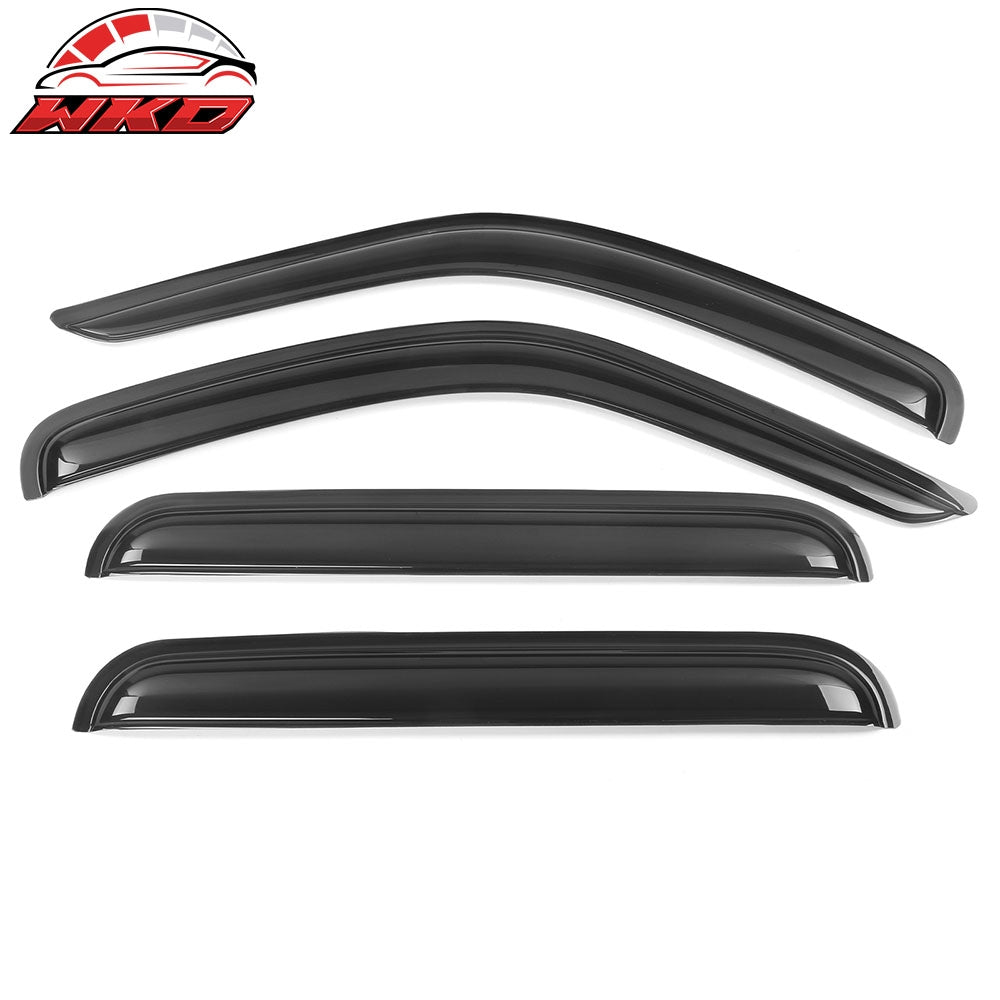 Wholesale 2002-2007 Jeep Liberty Visor Window Rain Guard KJ Tape on Acrylic 4PC 每 Bulk Orders & Dealer Pricing Available