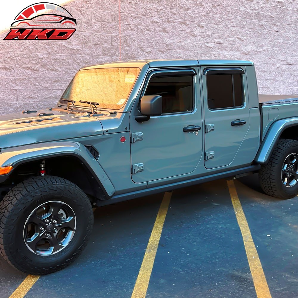 Fits 07-2026 Jeep Wrangler 20-2026 Gladiator Window Visor Sun Rain Guards Vent Shade