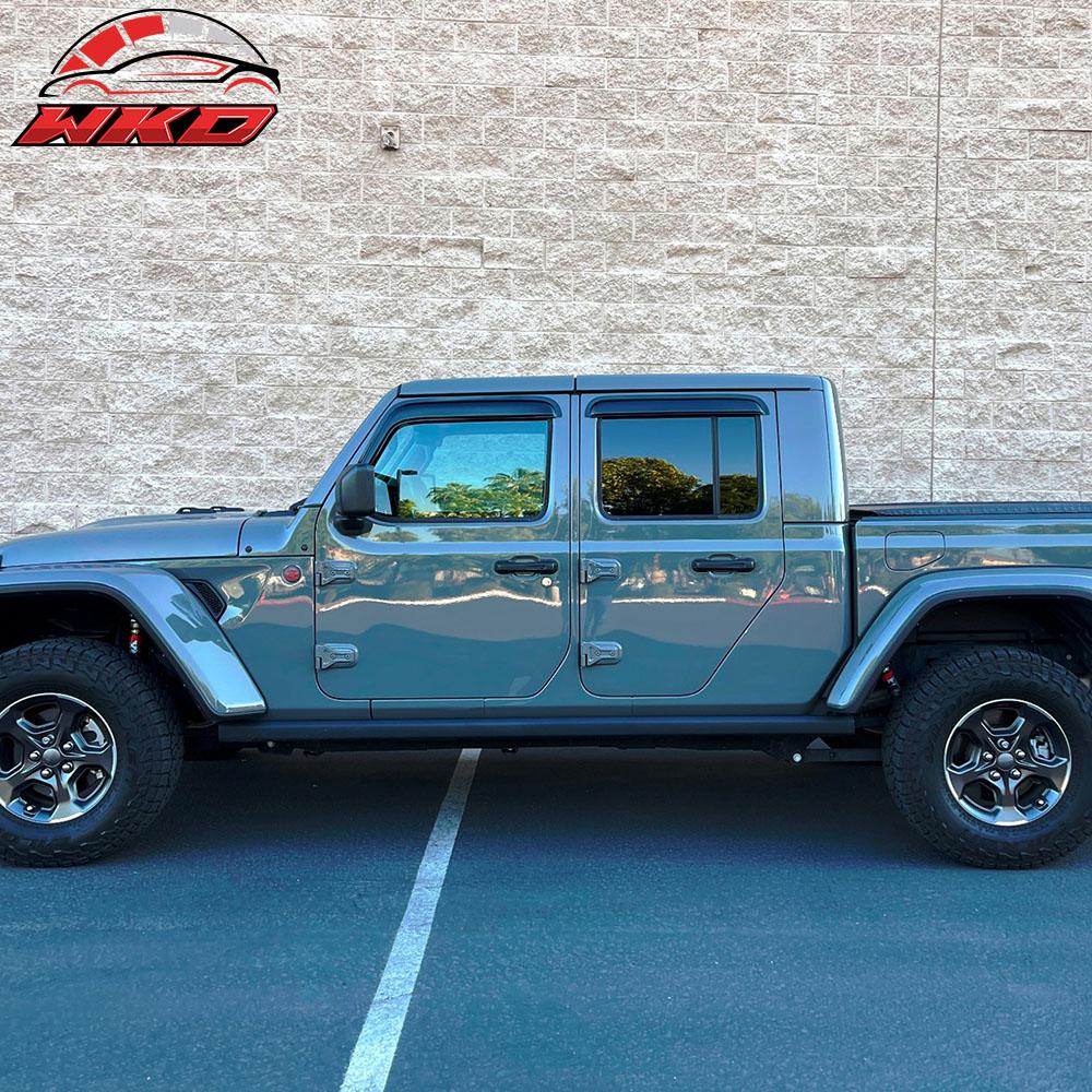Fits 07-2026 Jeep Wrangler 20-2026 Gladiator Window Visor Sun Rain Guards Vent Shade