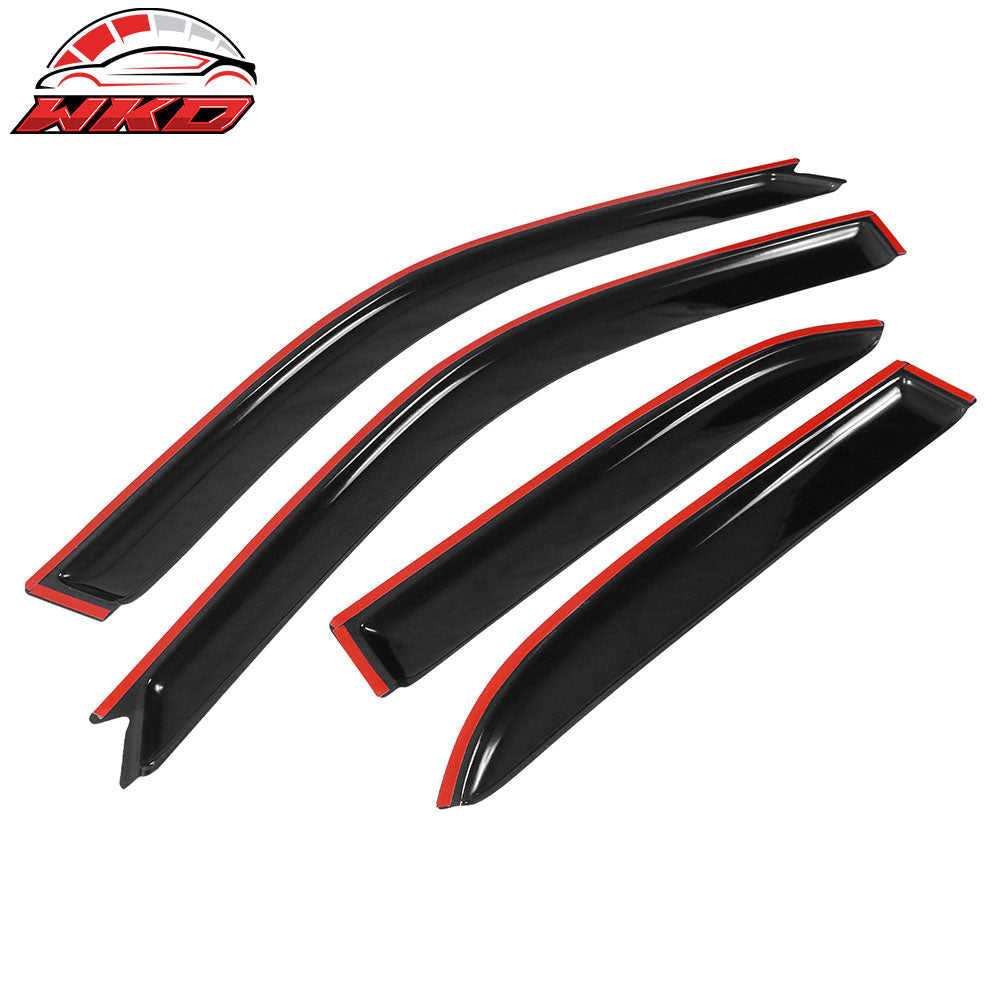 Fits 01-05 Lexus IS300 4Dr 4PCS Window Visors Sun Guard Rain Deflectors Tape-On