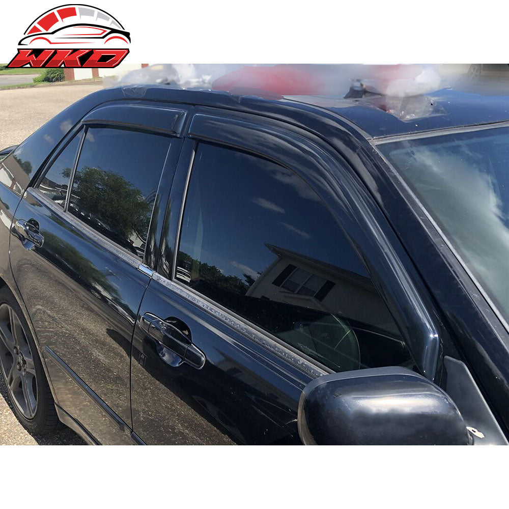 Fits 01-05 Lexus IS300 4Dr 4PCS Window Visors Sun Guard Rain Deflectors Tape-On