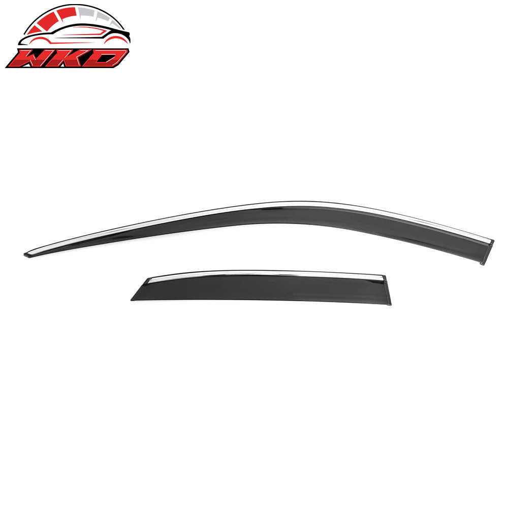 Fits 23-25 Lexus RX350 RX450h Window Visors Acrylic Rain Guards Vent Chrome Trim