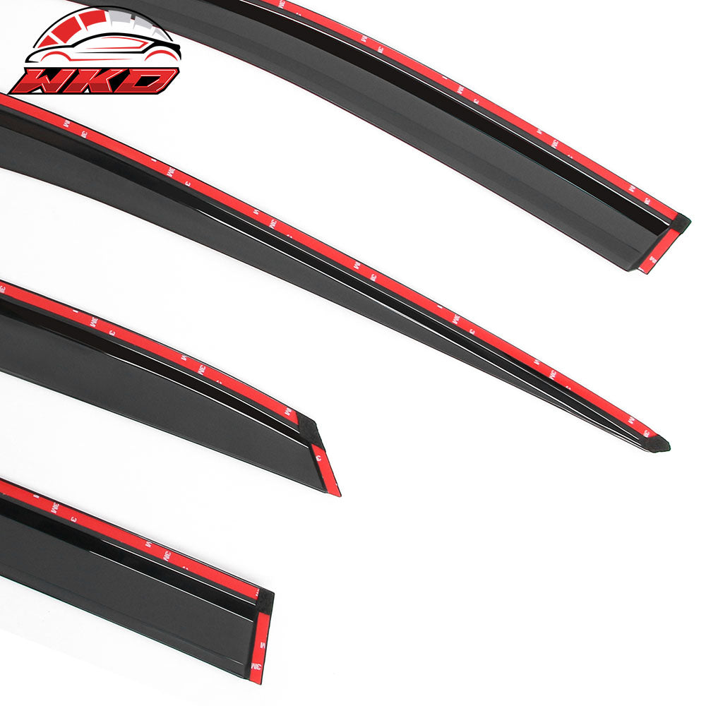 Fits 23-25 Lexus RX350 RX450h Window Visors Acrylic Rain Guards Vent Chrome Trim