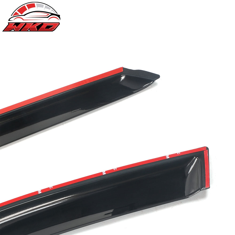 Fits 97-01 Mitsubishi Mirage Sedan Tape-On Window Visors Sun Rain Deflectors 4PC