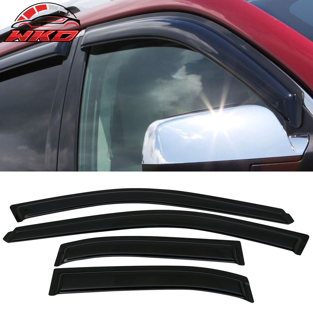 Fits 98-01 Nissan Altima Tape-On Window Visors Sun Rain Guards Deflectors 4PCS