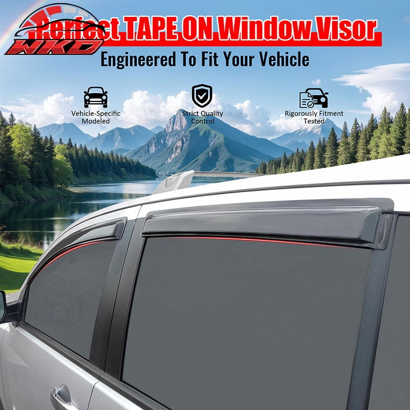Fits 04-16 Nissan Armada 04-10 Infiniti QX56 Window Visors Acrylic 4Pc Set