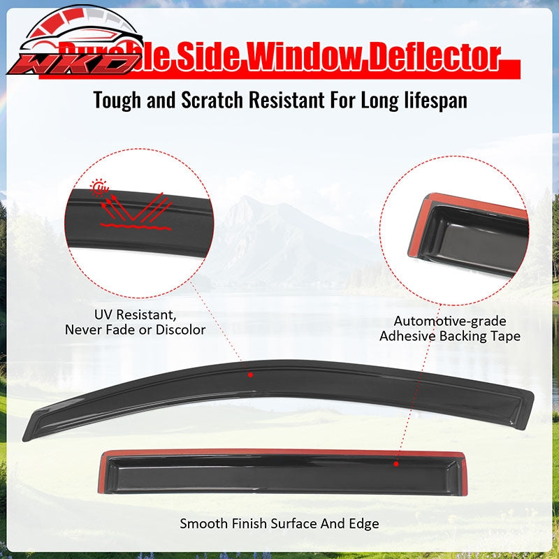 Fits 04-16 Nissan Armada 04-10 Infiniti QX56 Window Visors Acrylic 4Pc Set