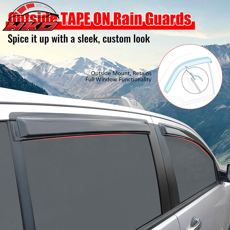 Fits 04-16 Nissan Armada 04-10 Infiniti QX56 Window Visors Acrylic 4Pc Set