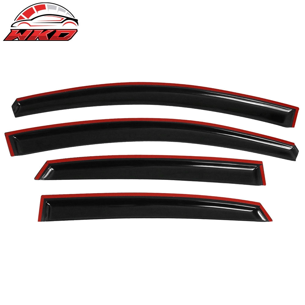 Fits 13-19 Nissan Sentra Window Visors Acrylic Sun Guard Rain Deflector 4PCS