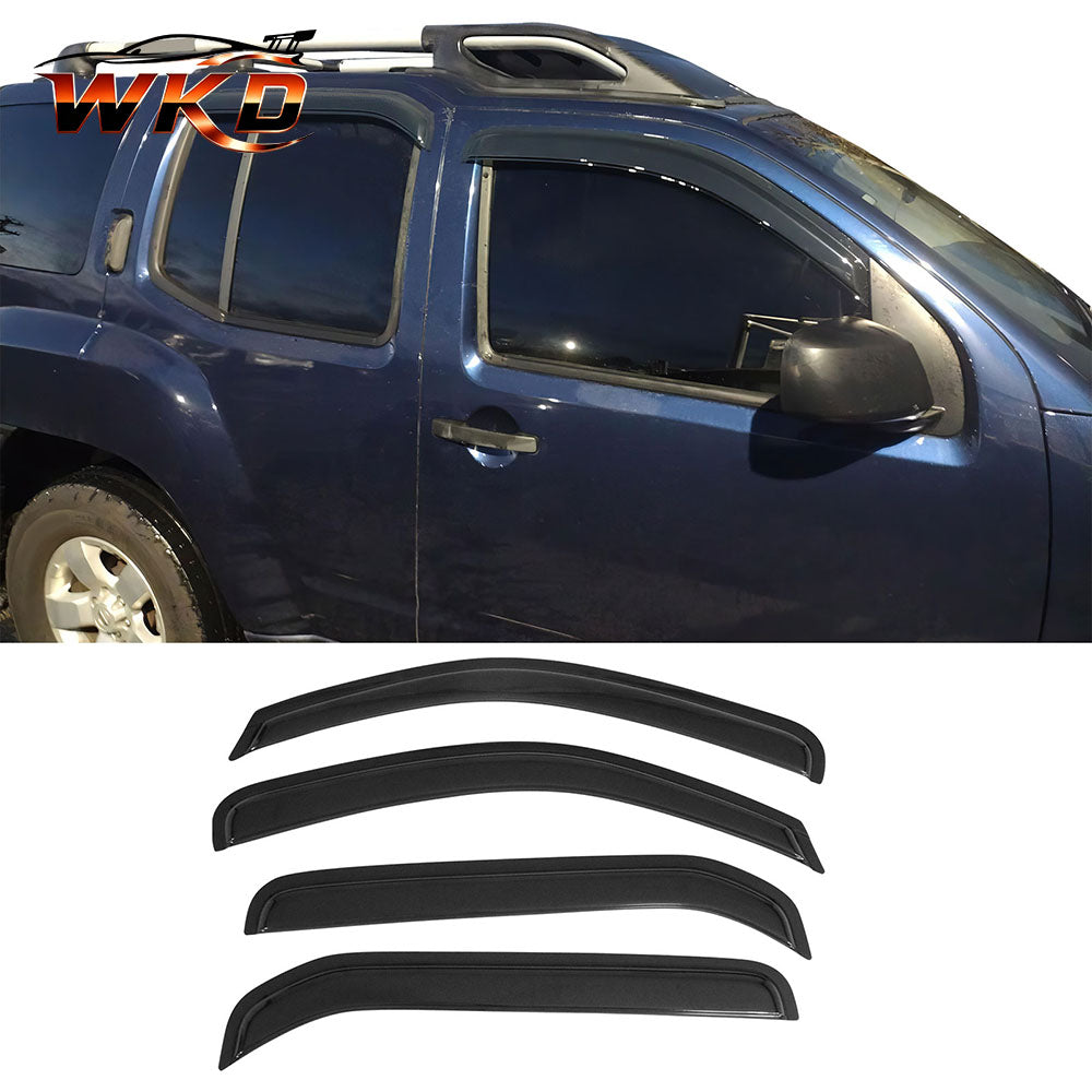 Fits 05-16 Nissan Xterra N50 Acrylic Window Visors Rain Deflector Guard 4Pc Set