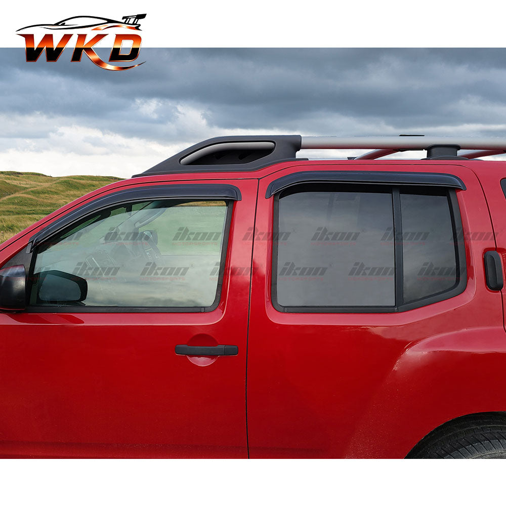 Fits 05-16 Nissan Xterra N50 Acrylic Window Visors Rain Deflector Guard 4Pc Set