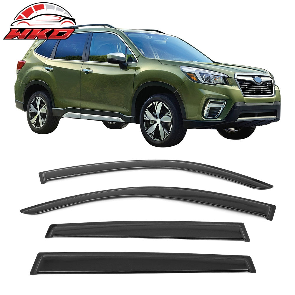 Fits 19-24 Subaru Forester Tape on Window Visors Vent Rain Sun Guards Deflectors