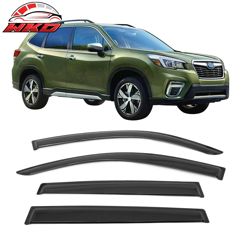 Fits 19-24 Subaru Forester Tape on Window Visors Vent Rain Sun Guards Deflectors