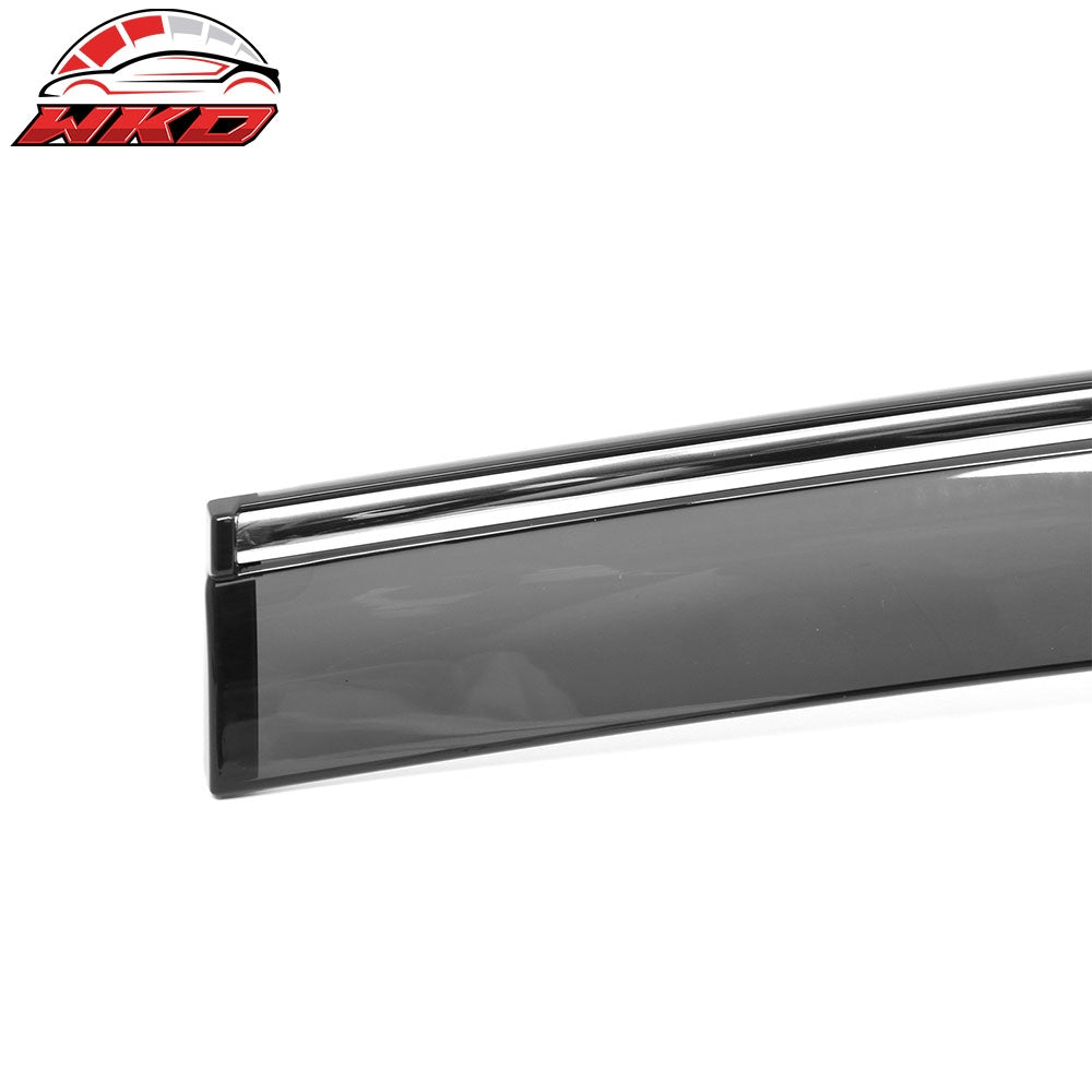 Fits 25-26 Toyota Camry Window Visors Vent Rain Sun Guards W/Chrome Trim Tape-On