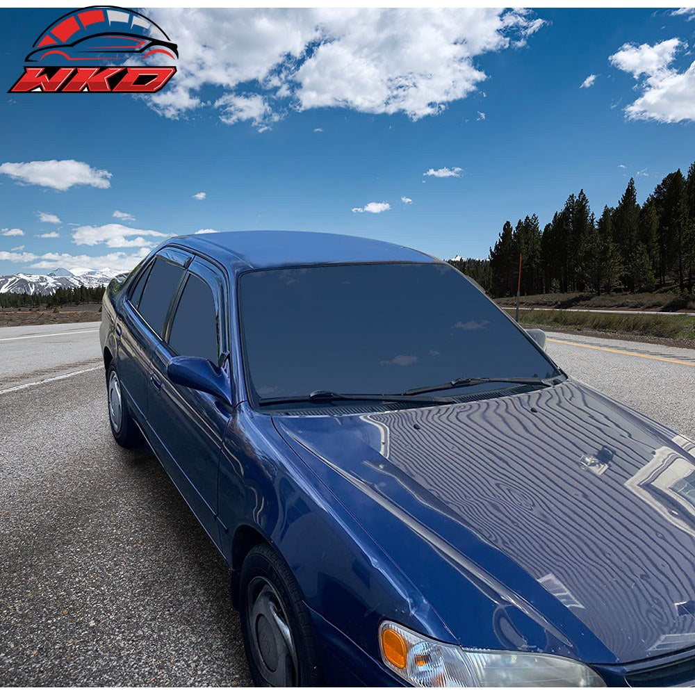 Fits 98-02 Toyota Corolla Window Visors Acrylic Sun Rain Deflector Guard 4Pc Set