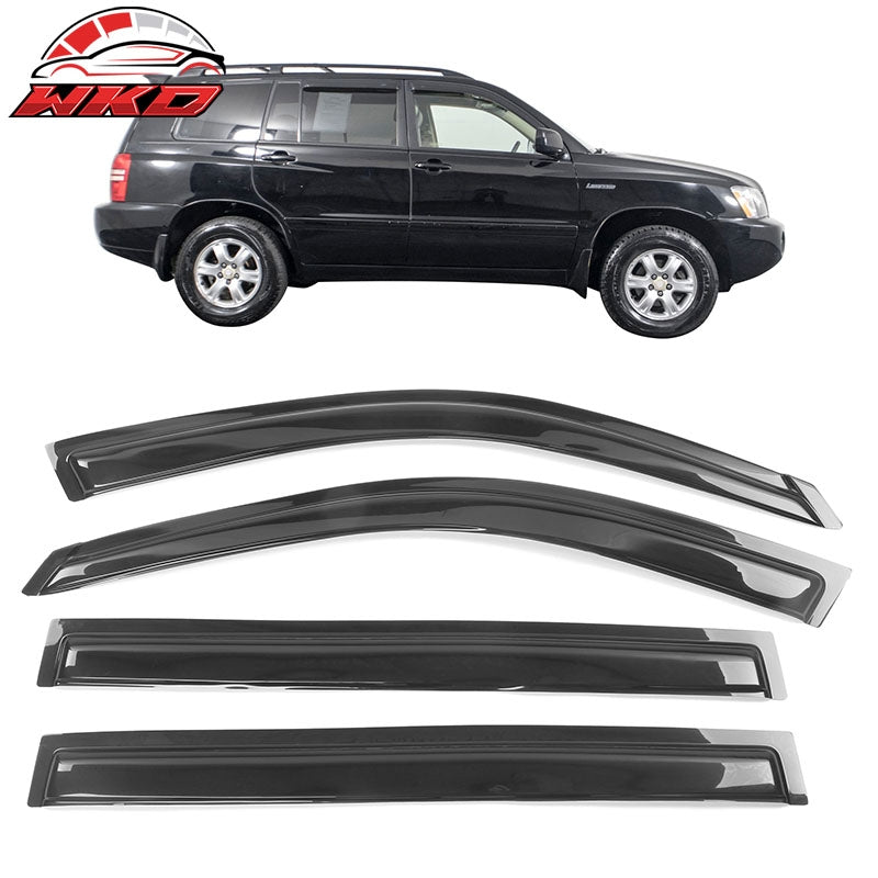Wholesale 2001-2007 Toyota Highlander Slim Style Smoke Visor Window Vent Acrylic ¨C Bulk Orders & Dealer Pricing Available