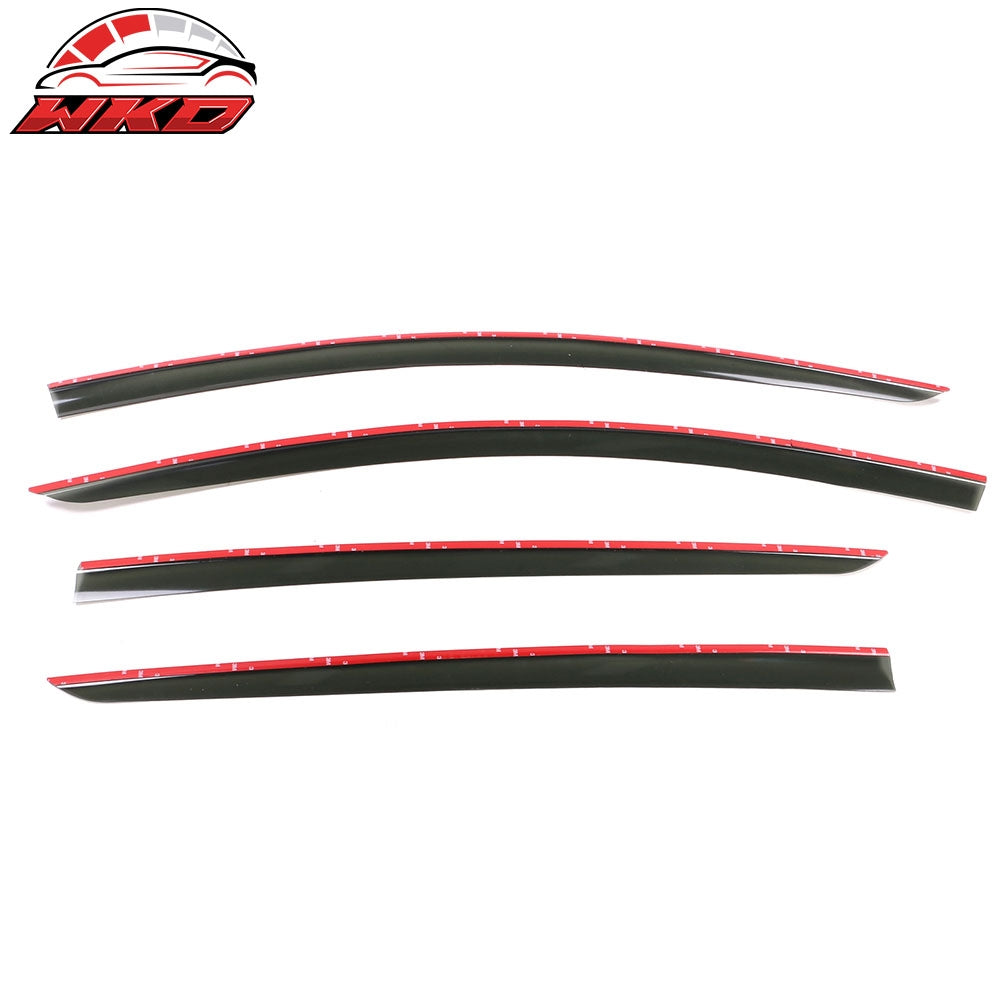 Fits 20-24 Tesla Model Y Tape-On Window Visors Sun Rain Guards Deflectors 4PCS