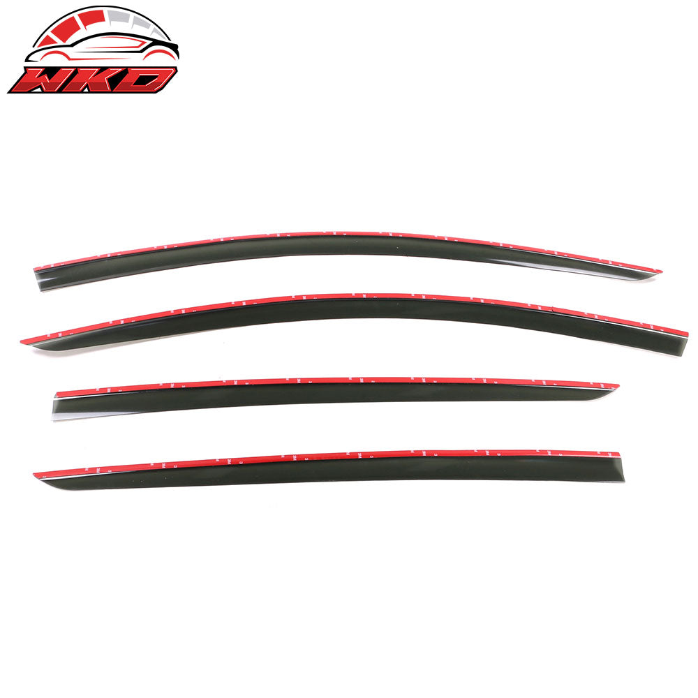 Fits 20-24 Tesla Model Y Tape-On Window Visors Sun Rain Guards Deflectors 4PCS