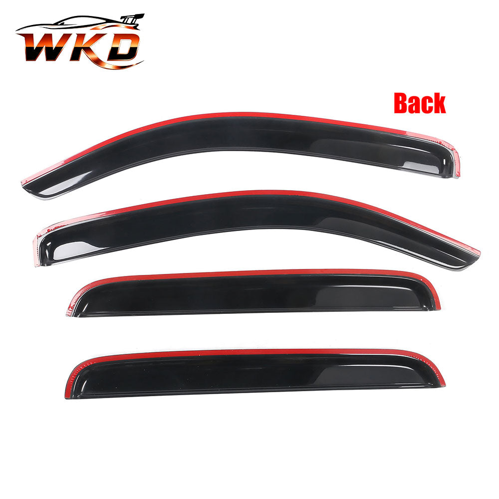 Fits 05-15 Toyota Tacoma Double Cab Window Visor Acrylic Sun Rain Deflector 4Pc