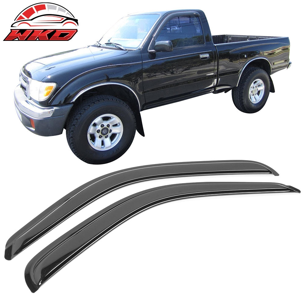 Fits 95-04 Toyota Tacoma Standard Cab Acrylic 2PCS Window Visors Vent Rain Guard