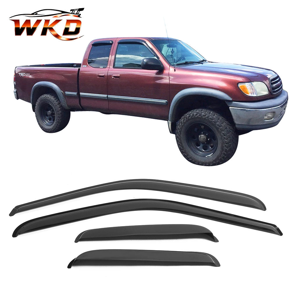 Fits 00-06 Toyota Tundra Extended Cab Acrylic 4PCS Window Visors Vent Rain Guard