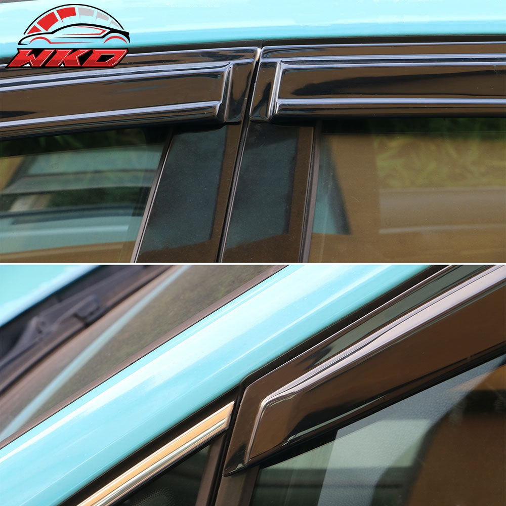 Fits 15-19 VW Golf MK7 Window Visors Acrylic Wind Deflector Rain Guard 4Pc Set