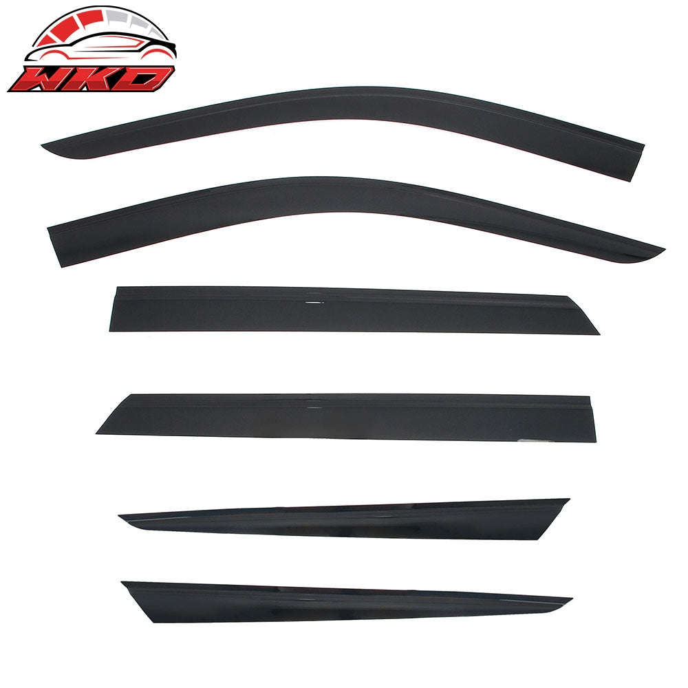 Fits 11-25 Dodge Durango Slim Window Visors Acrylic Sun Shade Rain Guard 6PCS