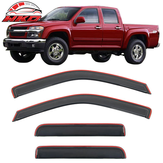 Wholesale 04-12 Chevy Colorado GMC Canyon Crew Cab Window Visors Deflector In-Channel