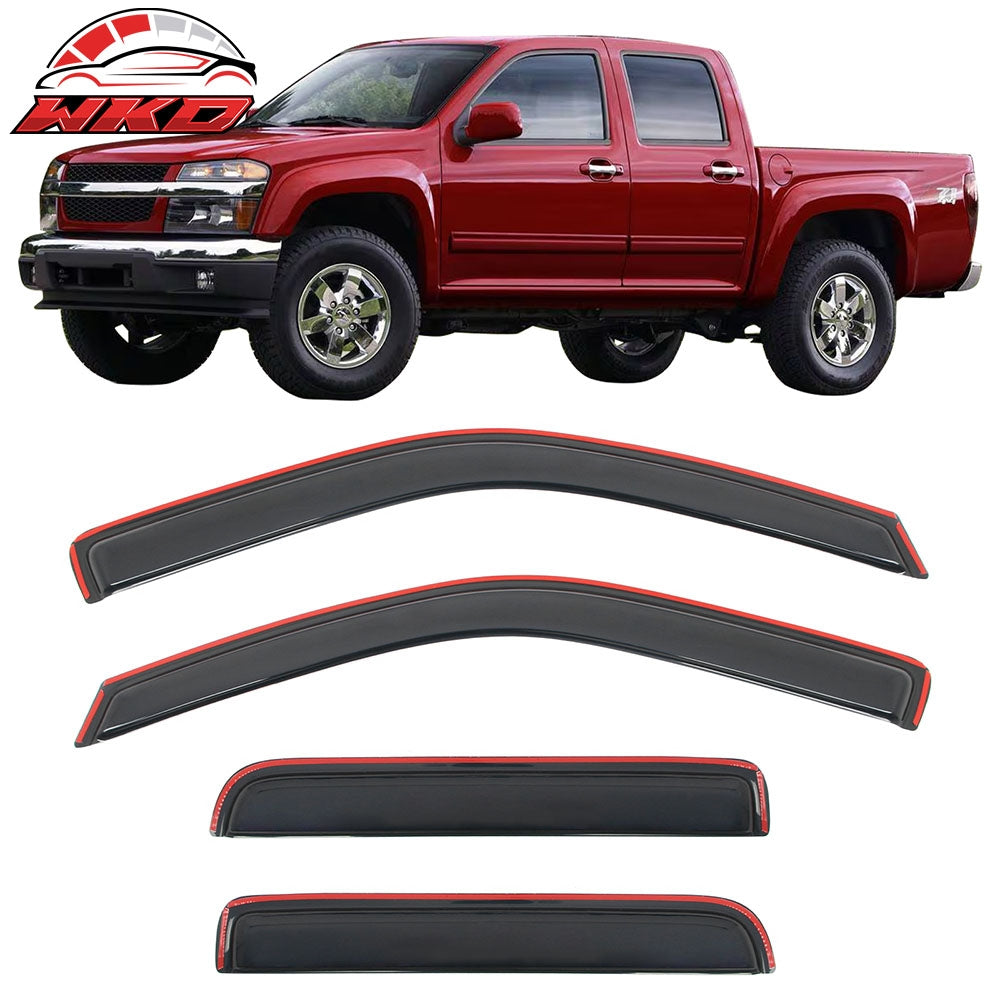 Wholesale 04-12 Chevy Colorado GMC Canyon Crew Cab Window Visors Deflector In-Channel