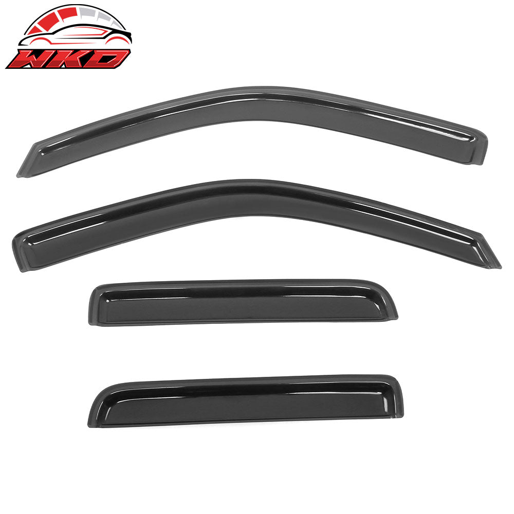 Fits 04-12 Chevy Colorado GMC Canyon Crew Cab Window Visors Deflector In-Channel