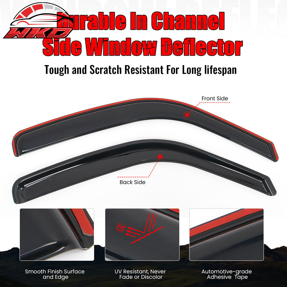 Fits 96-24 Chevy Express GMC Savana 1500/2500/3500 In-channel Window Visors 2PCS