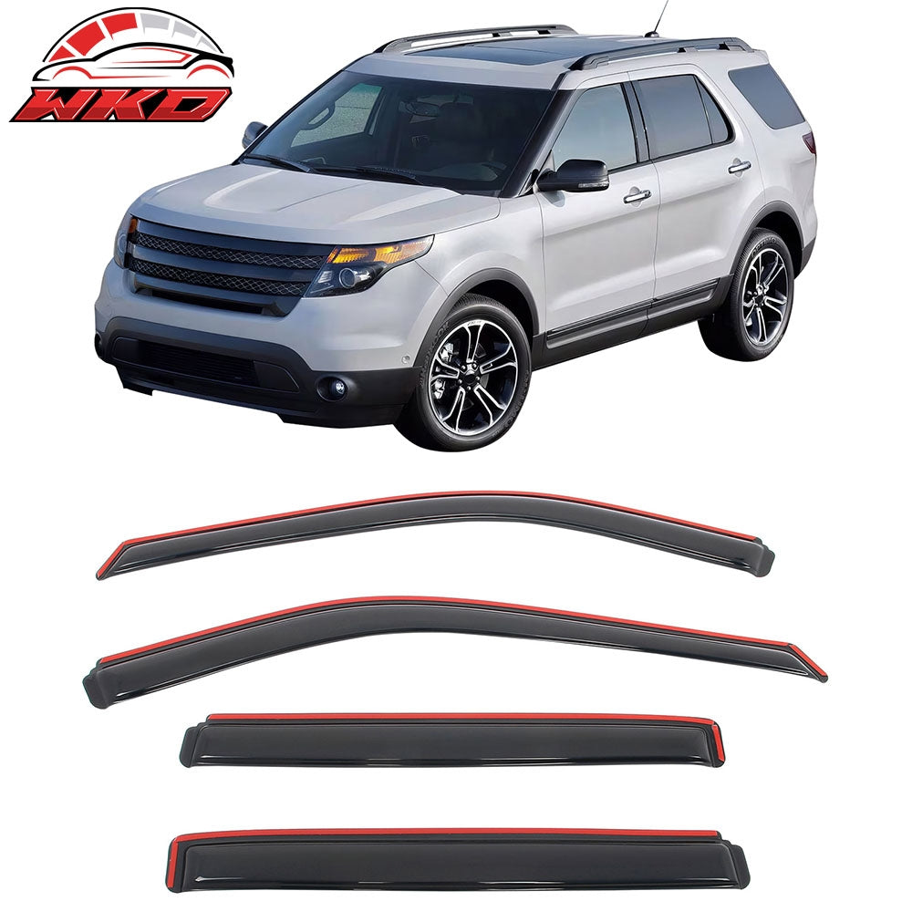 Wholesale 11-19 Ford Explorer 4PCS In-channel Window Visors Side Rain Sun Vent Shade
