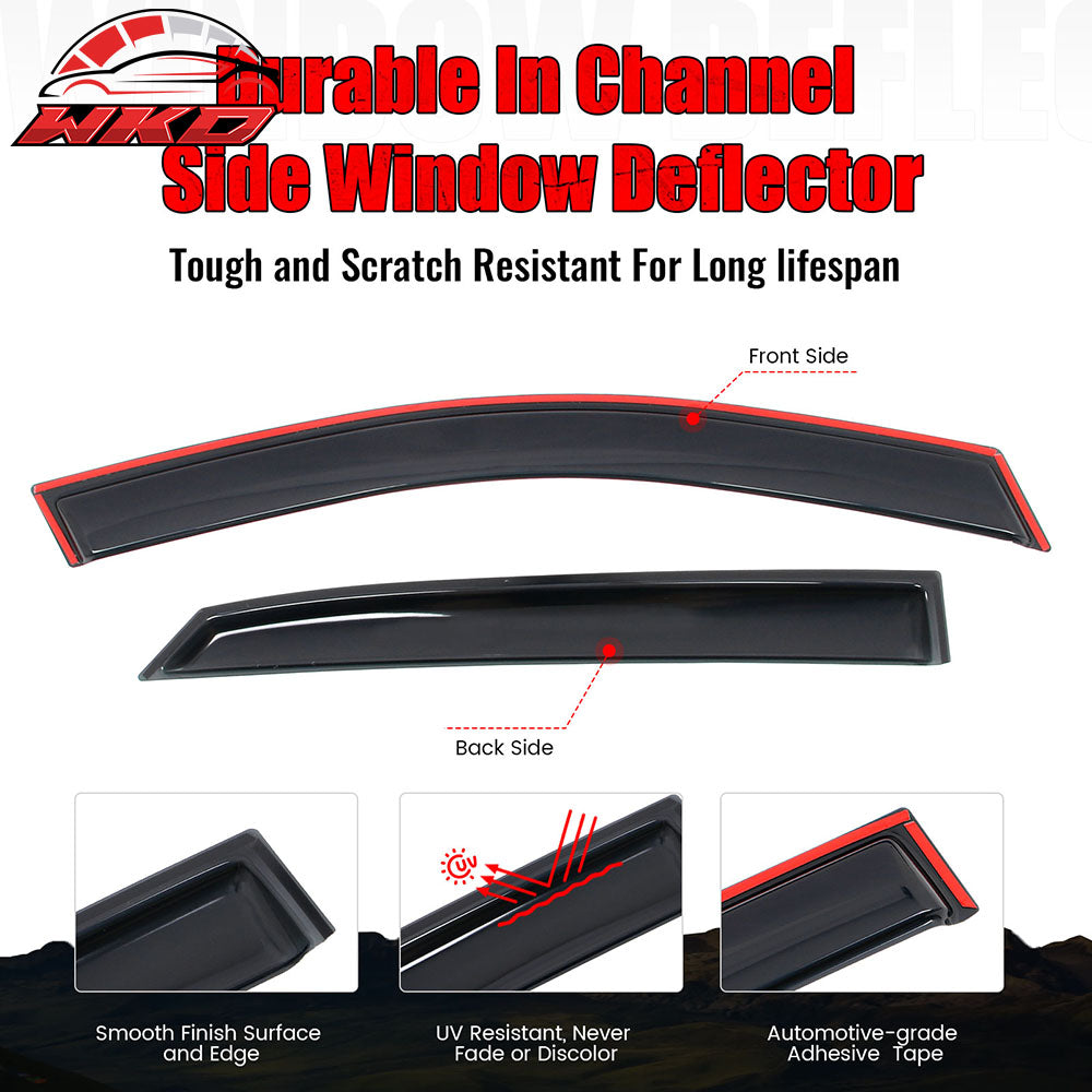 Fits 16-22 Lexus RX350 RX450h In-Channel Window Visor Somke Acrylic Deflectors