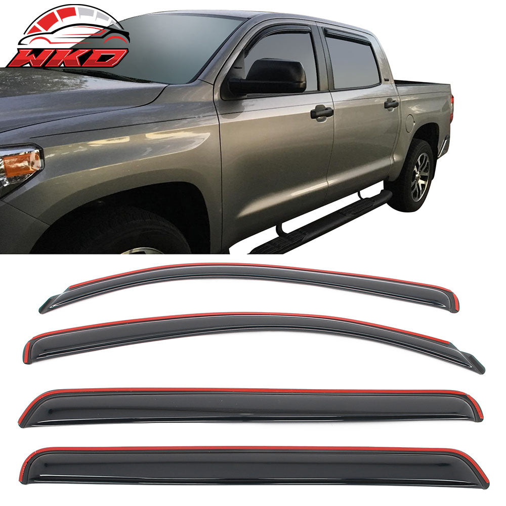 Wholesale For 07-21 Toyota Tundra Crewmax Cab In-channel Window Visor Side Door Deflectors