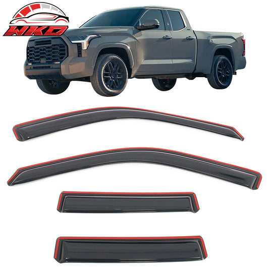 Wholesale 22-25 Toyota Tundra Double Cab Acrylic Window Visors In Channel Deflectors