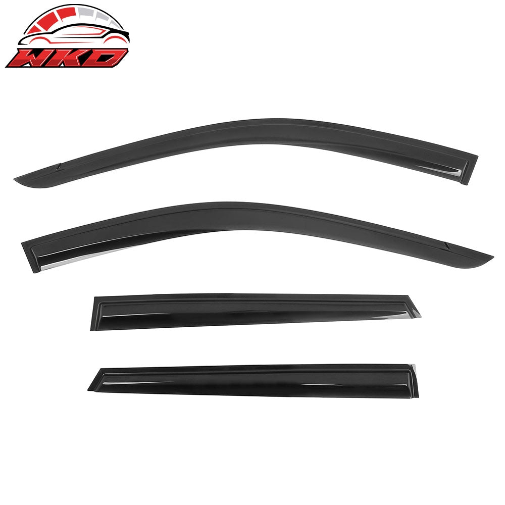 Fits 24-26 Chevy Trax 4PCS Mugen Style Window Visor Rain Deflector Smoke Acrylic
