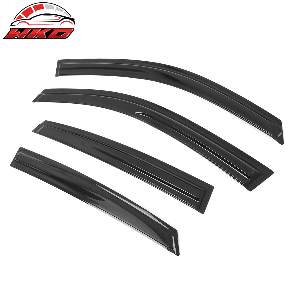 Fits 16-21 Honda Civic Sedan 4PCS Mugen Style Window Visors Rain Guards Tape-On