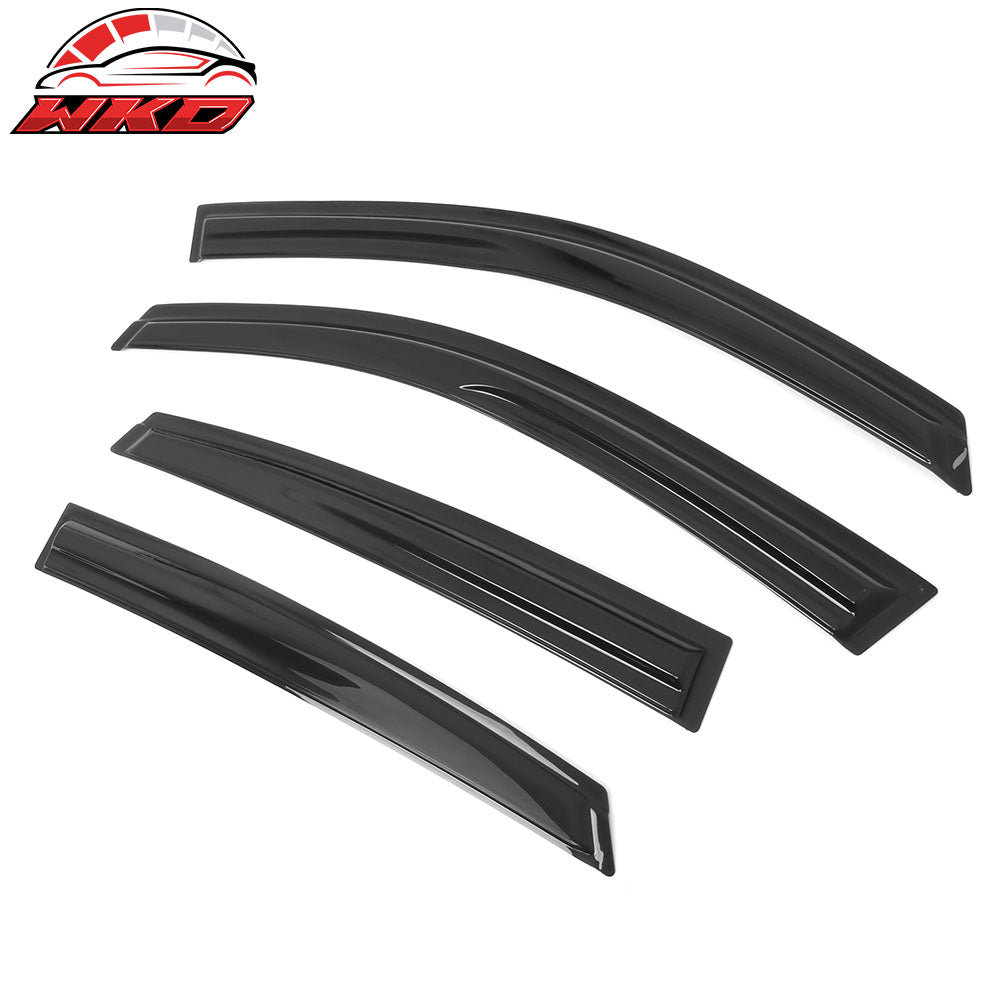 Fits 16-21 Honda Civic Sedan 4PCS Mugen Style Window Visors Rain Guards Tape-On