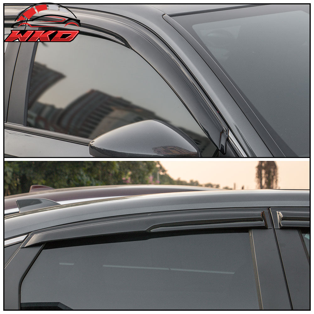 Fits 22-26 Honda Civic Sedan Mugen Style Window Visors Acrylic Air Deflector 4Pc